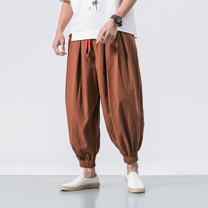 Oversized Linen Trousers - threadspired