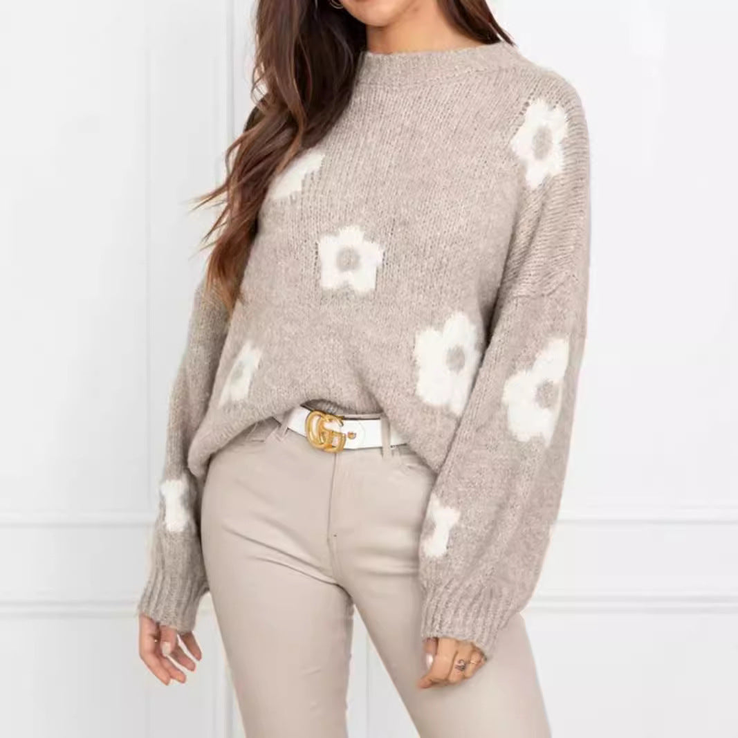 Sweaters, Women's Floral Sweater - threadspired