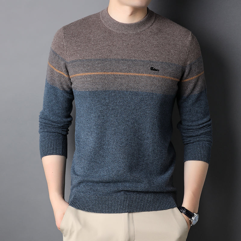 Wool Crewneck Knitted Sweater - threadspired