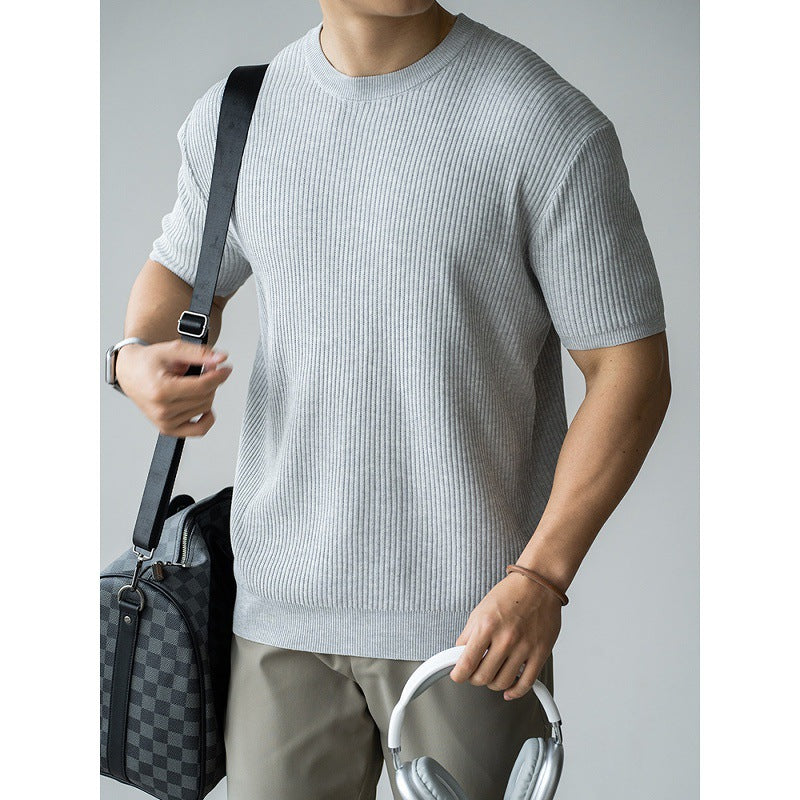 Slim-fit Ribbed Casual Top - threadspired