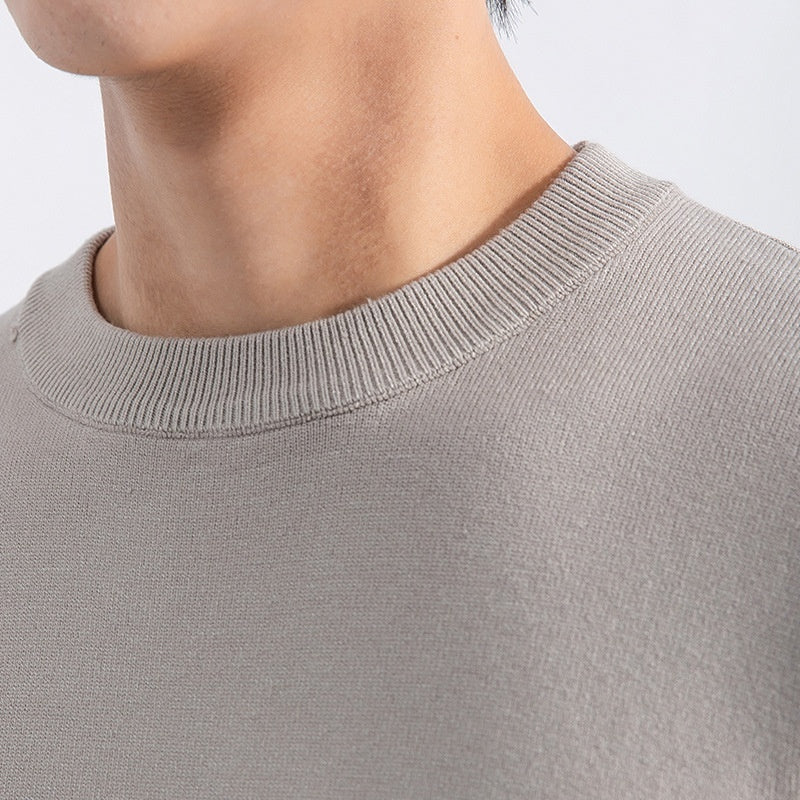 Solid Colour Casual Sweater - threadspired