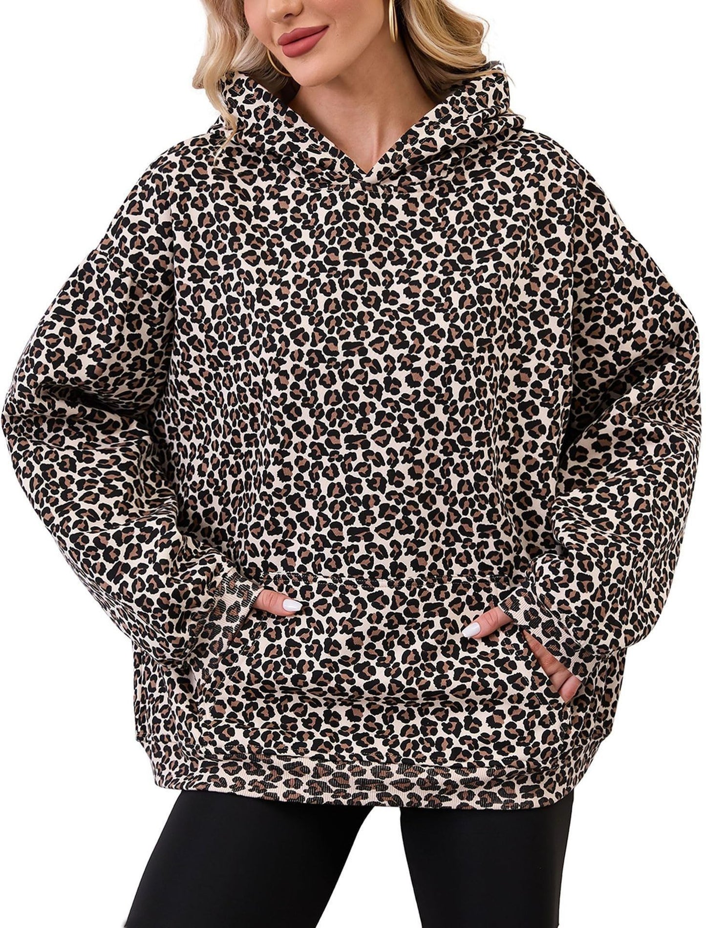 Maple Leaf Patterned Hoodie - threadspired