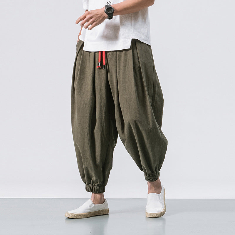 Oversized Linen Trousers - threadspired