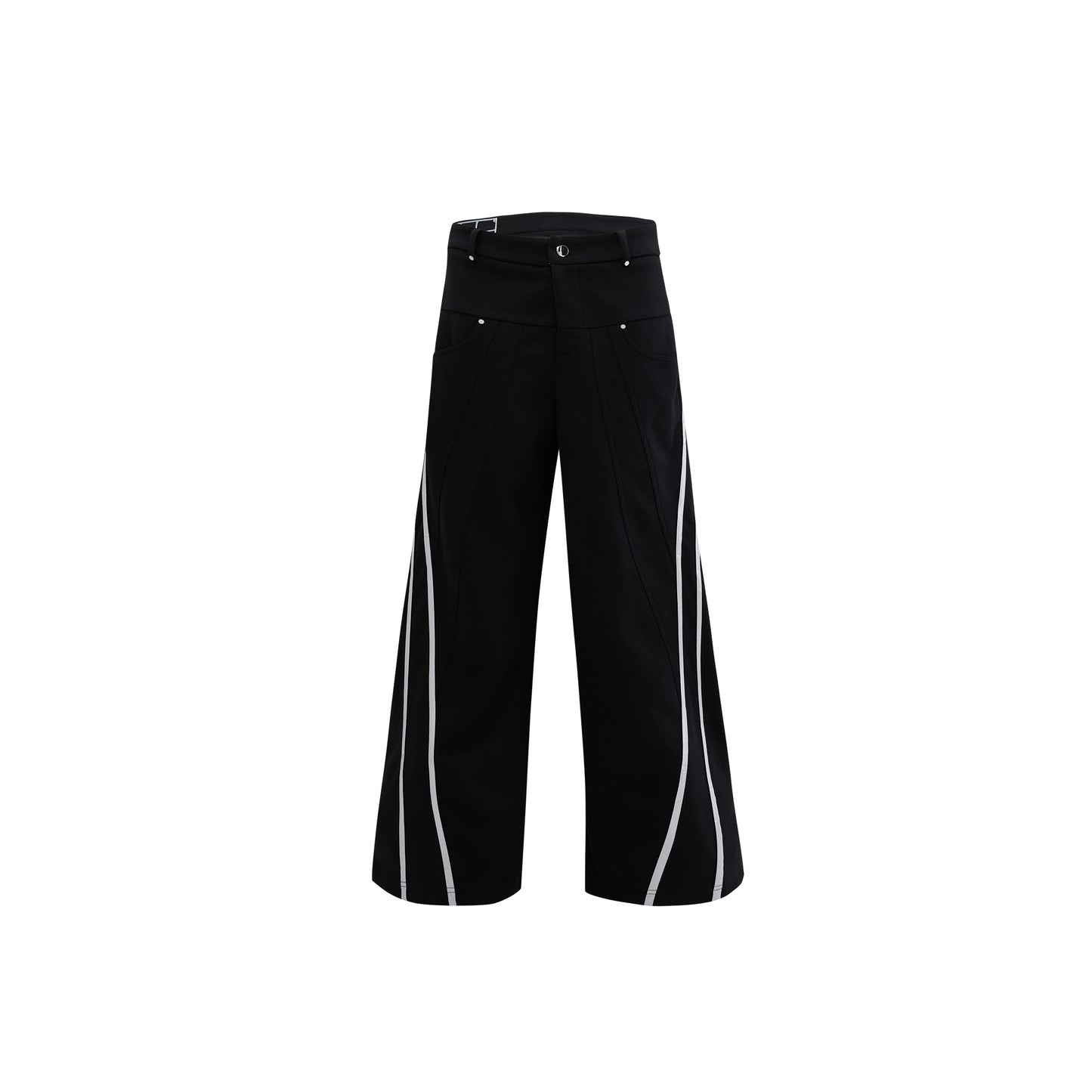 Reflective Stripe Design Trousers - threadspired
