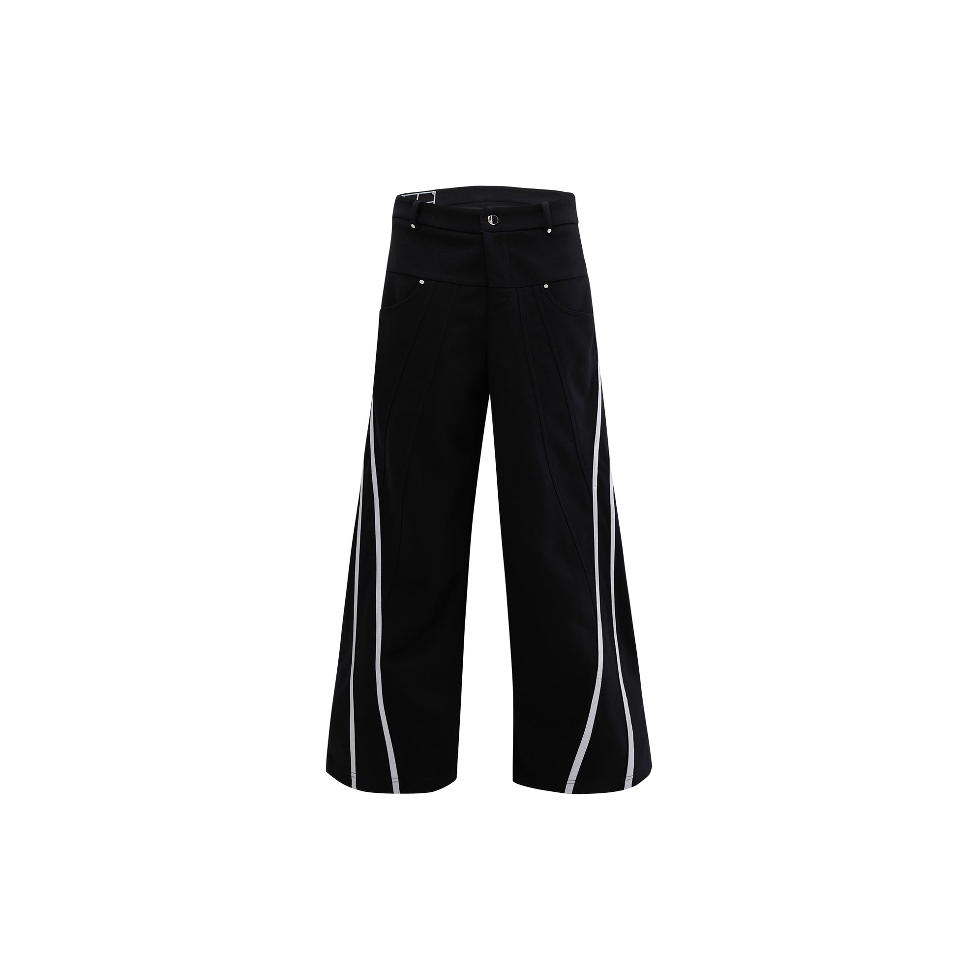 Reflective Stripe Design Trousers - threadspired