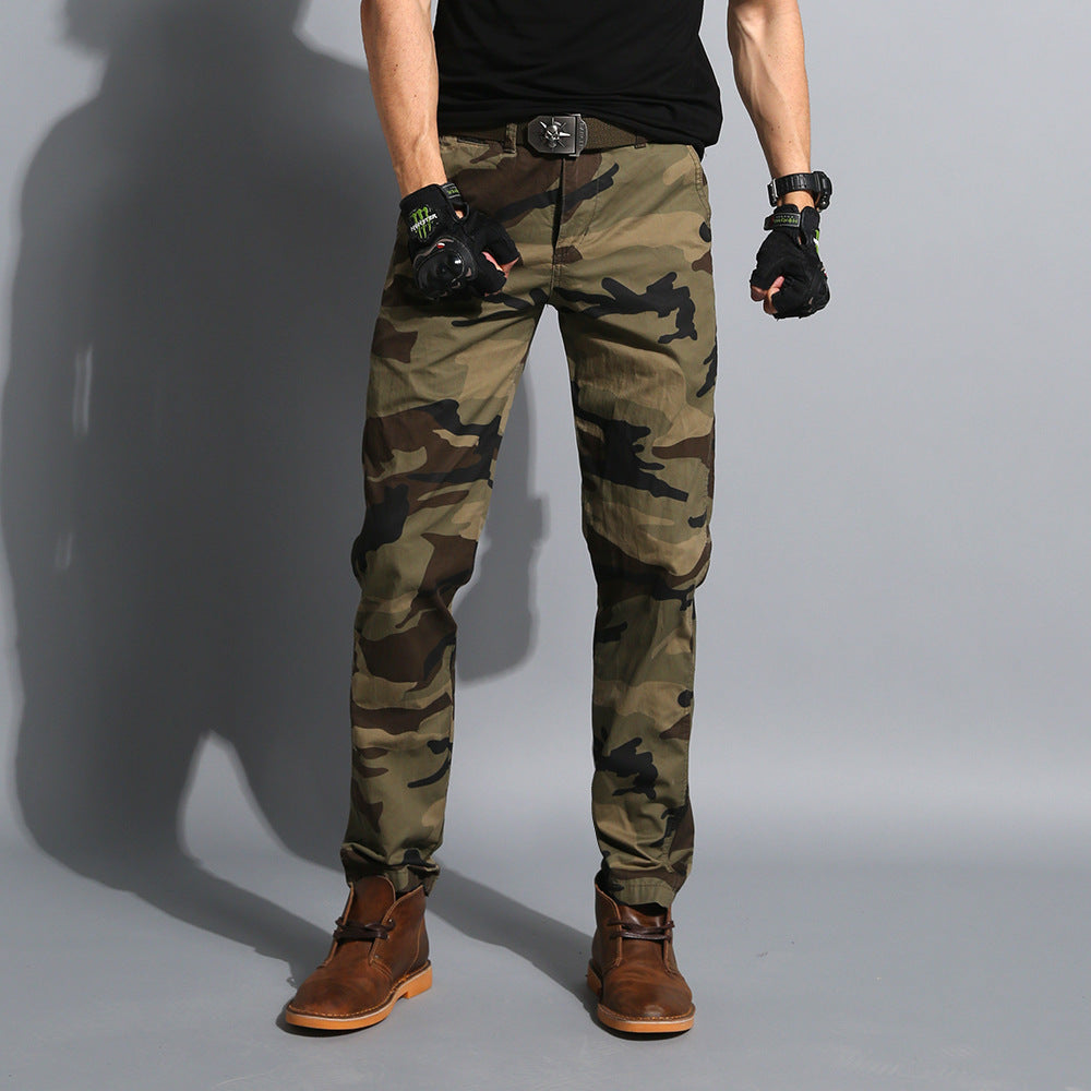 Camouflage Slim-fit Pants - threadspired