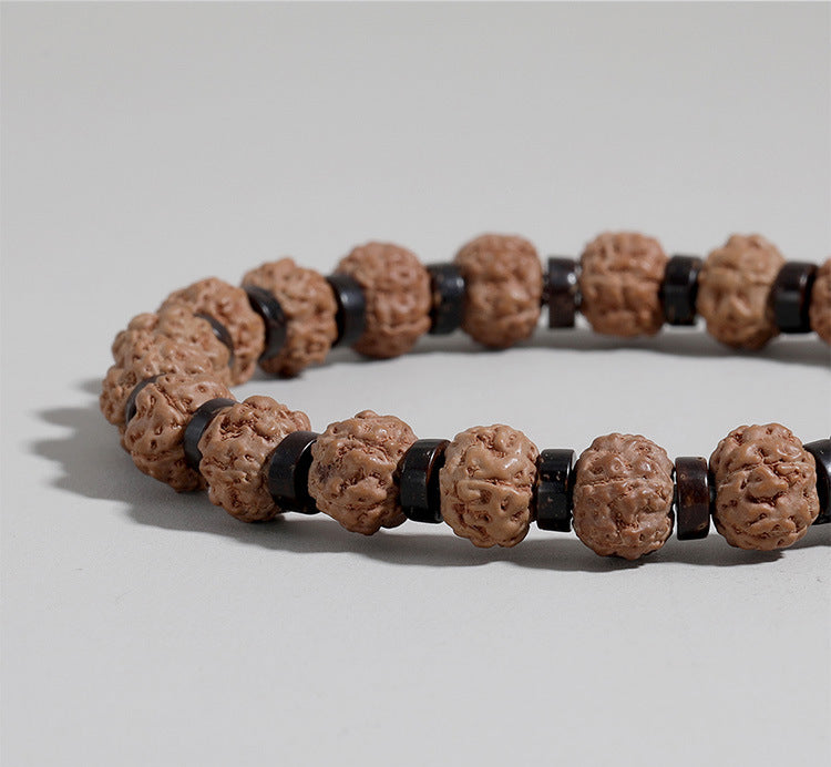 European And American Style Agate Beaded Bracelet Volcanic Stone Prayer Bracelet