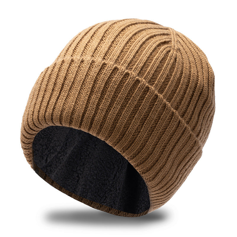 Fleece-lined Thickened Warm Winter Men's Knitted Hat