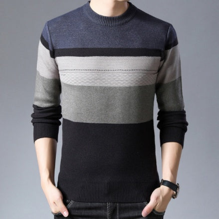 Multi-Colored Striped Sweater - threadspired