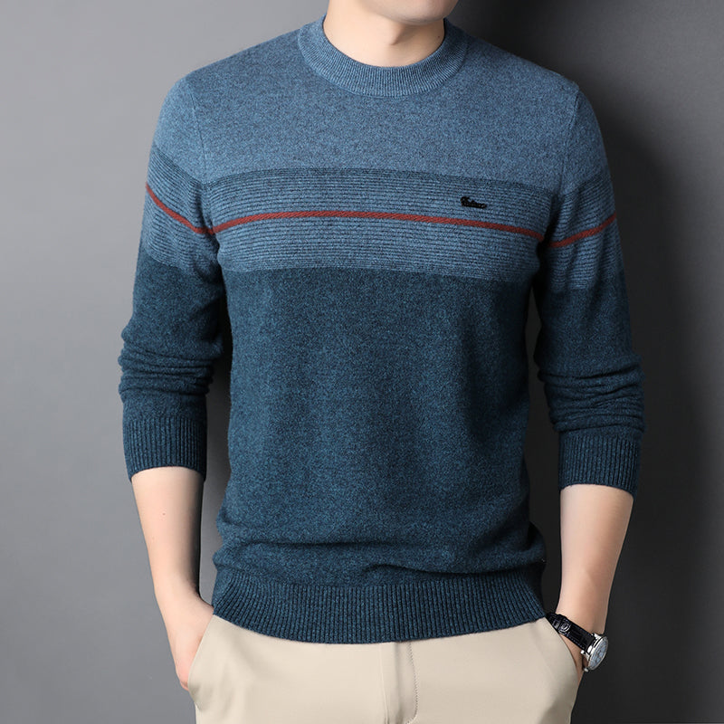 Wool Crewneck Knitted Sweater - threadspired
