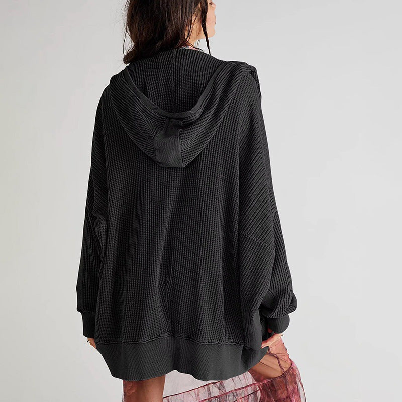 Loose-Fit Sweater-style Jacket - threadspired