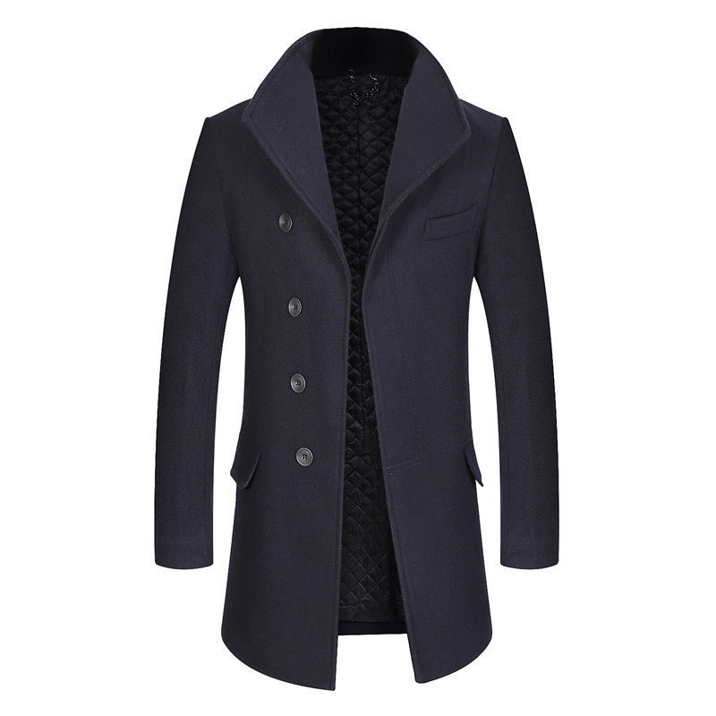 Woolen Long Overcoat - threadspired