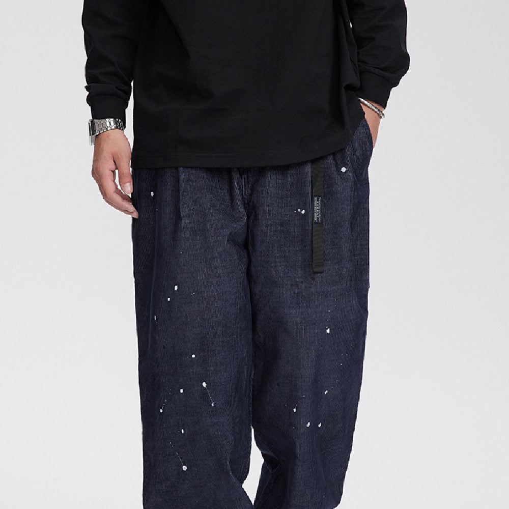 Oversized Paint-spilll Trousers - threadspired