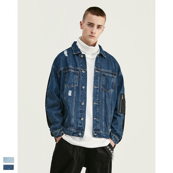 Ripped denim Jacket - threadspired