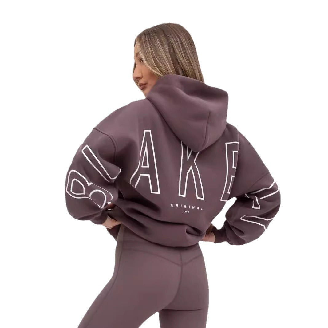 Thickened Long Sleeve Loose-fit Hoodie - threadspired