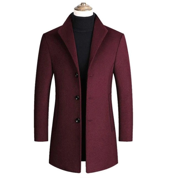 Solid Color overcoat - threadspired