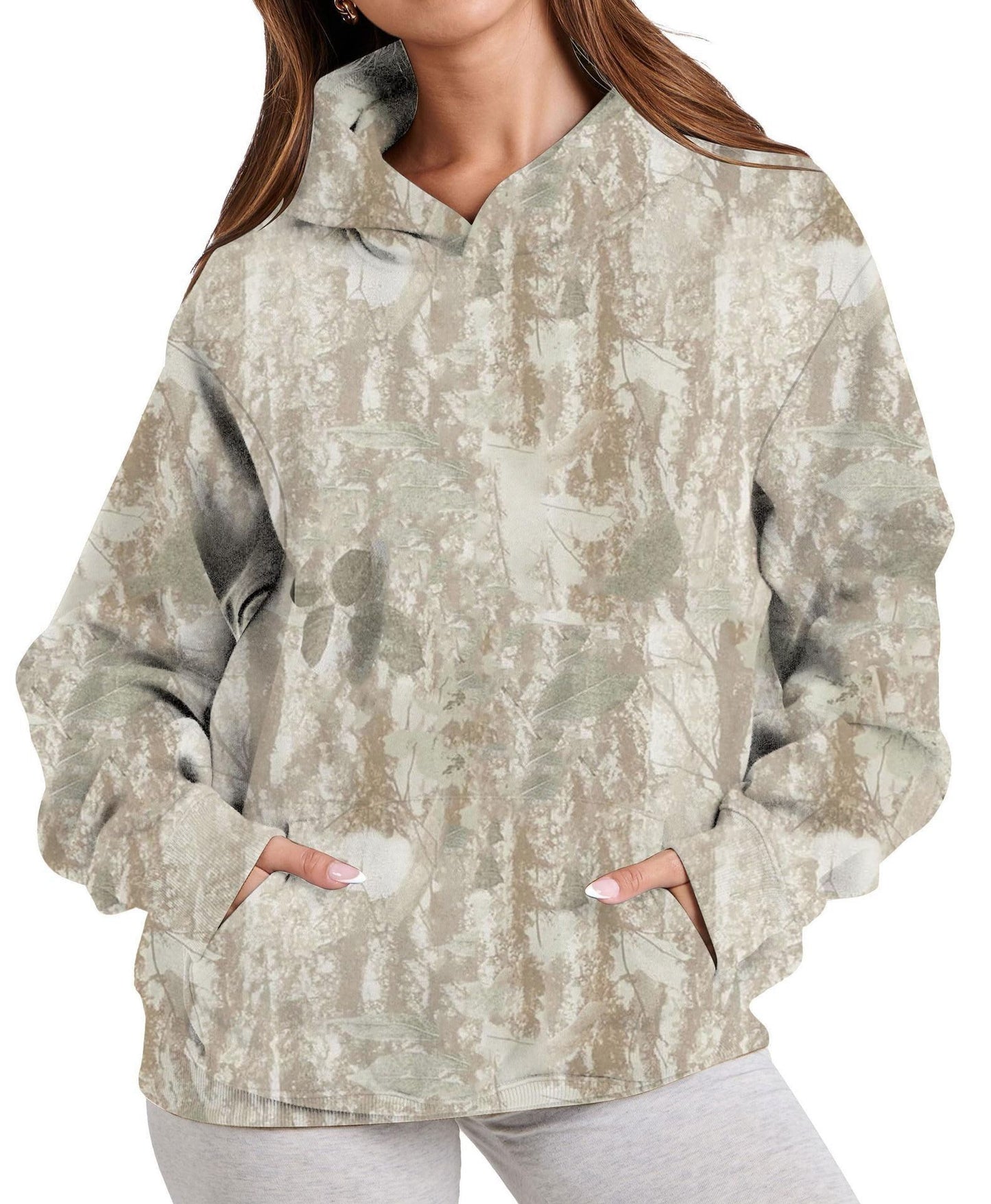 Maple Leaf Patterned Hoodie - threadspired