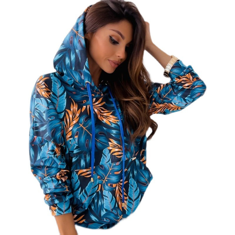 Floral Patterened Light Hoodie - threadspired
