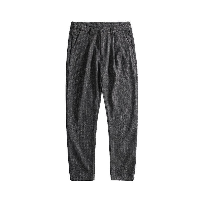 Striped casual Trousers - threadspired