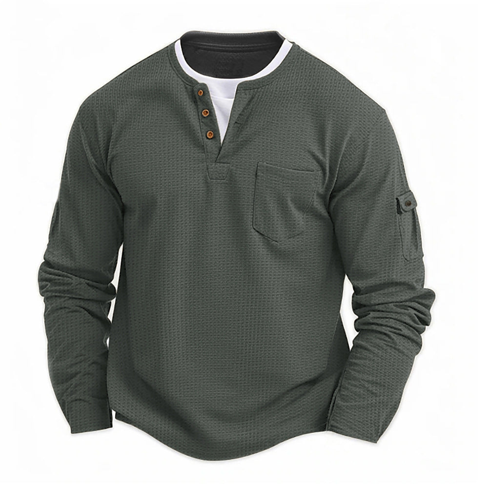 Two Pieces Double V-neck Shirt - threadspired