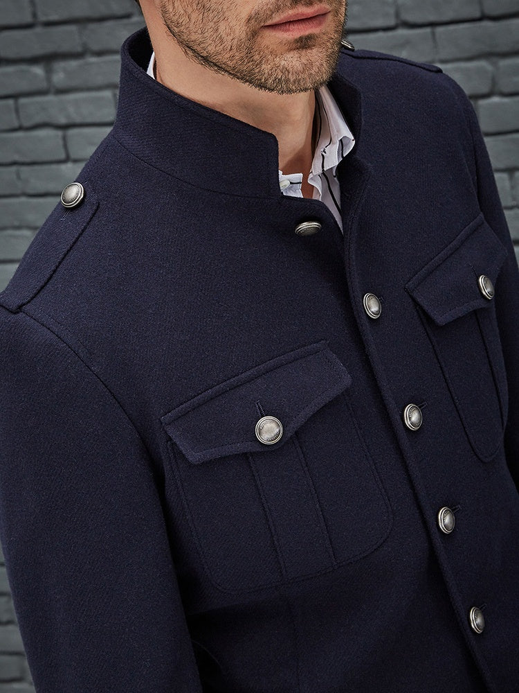 Slim-fit Short Coat - threadspired