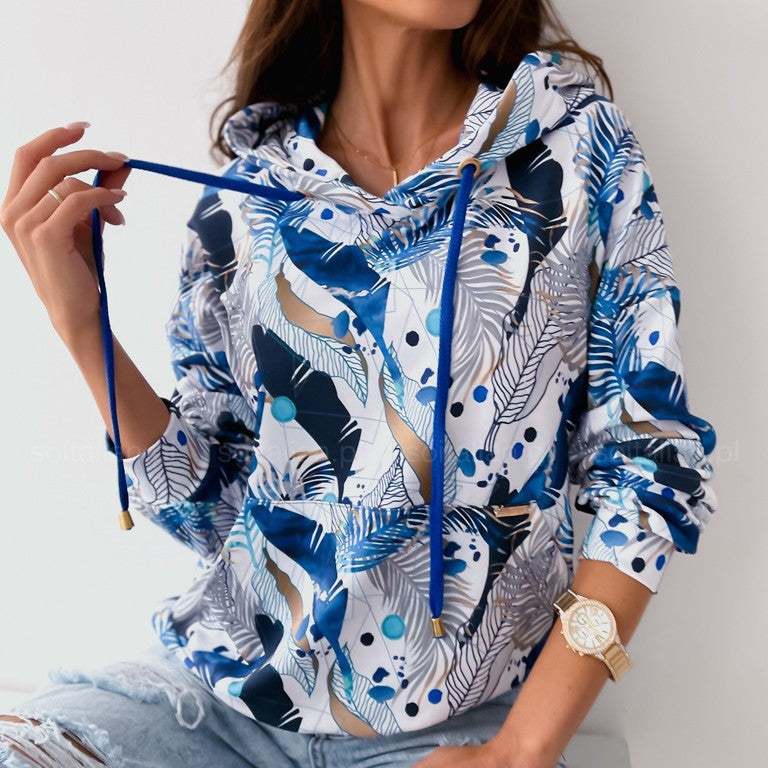 Floral Patterened Light Hoodie - threadspired