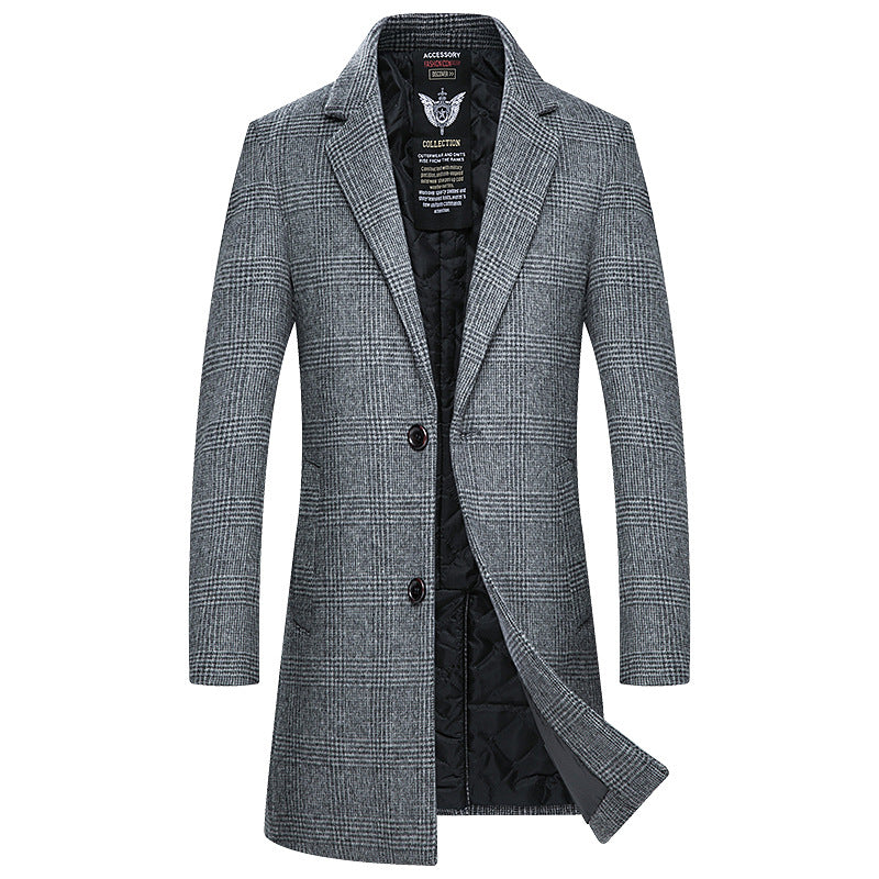 Casual Woolen Overcoat - threadspired