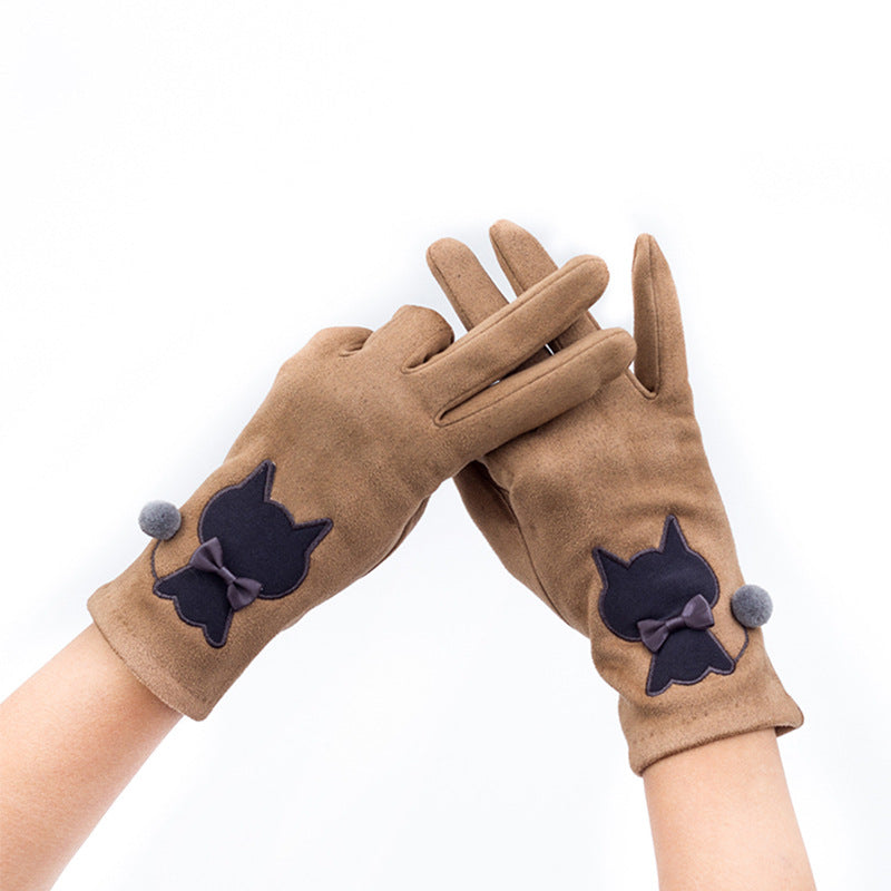 Embroidered Cat Gloves - threadspired
