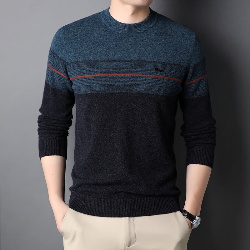 Wool Crewneck Knitted Sweater - threadspired