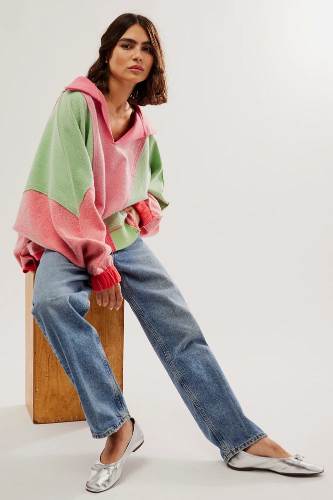 Loose And Lazy Style Cross-border Leisure Pullover Sweatshirt - threadspired