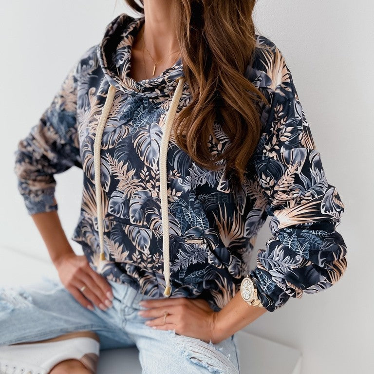 Floral Patterened Light Hoodie - threadspired