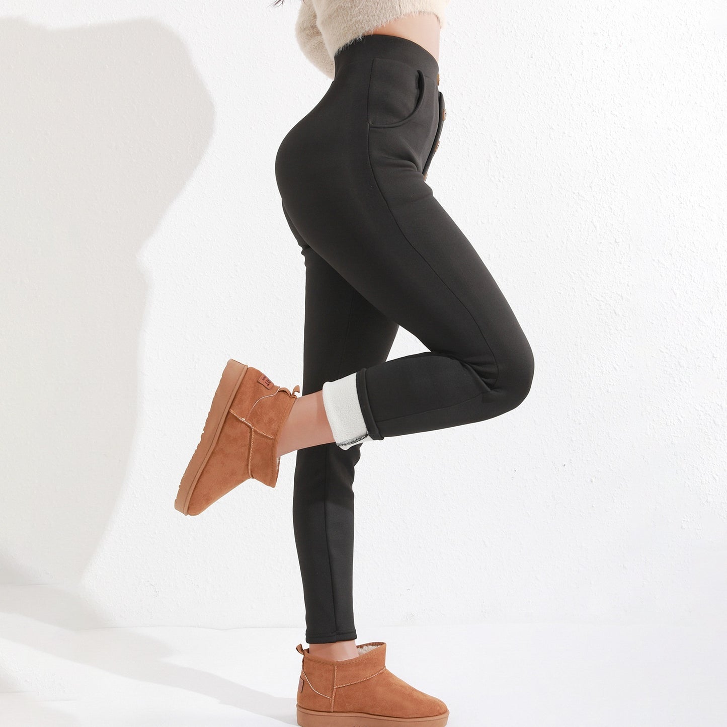 Women's Thick Leggings - High Waist - threadspired