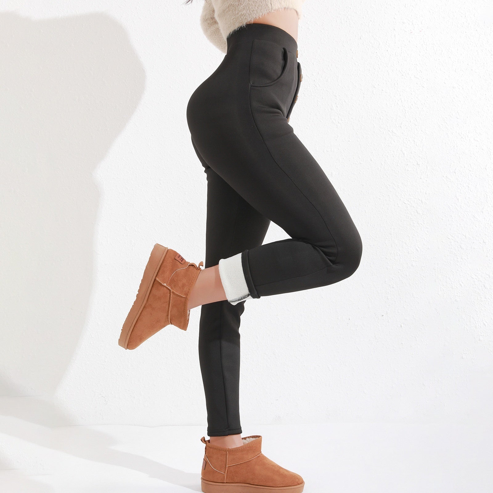 Women's Thick Leggings - High Waist - threadspired