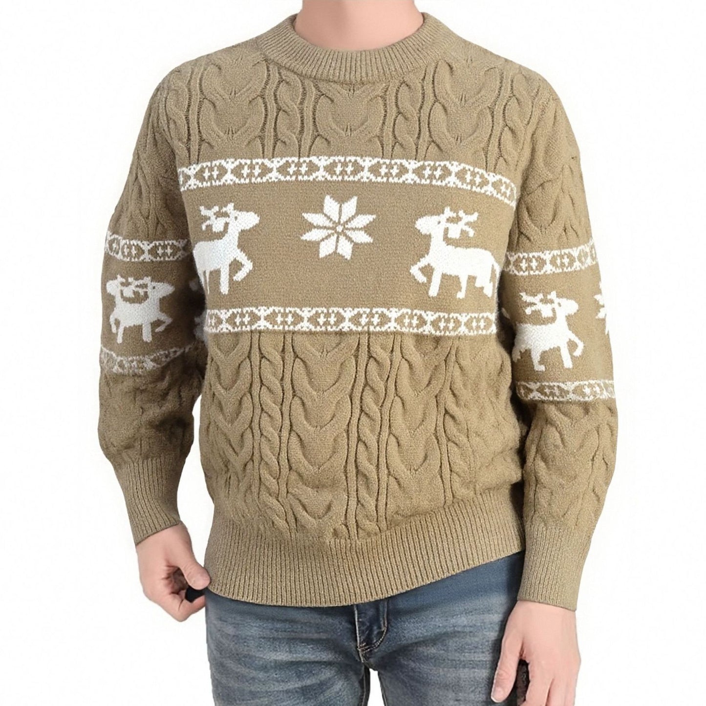Round Neck Ugly Christmas Sweater - threadspired