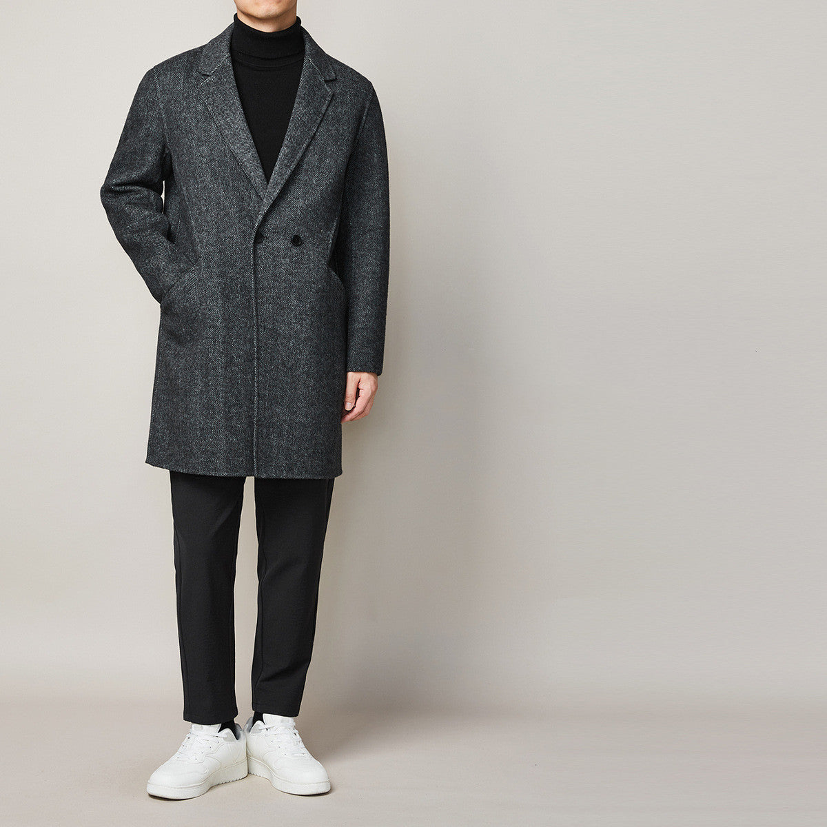 Woolen Trench Jacket Overcoat - threadspired