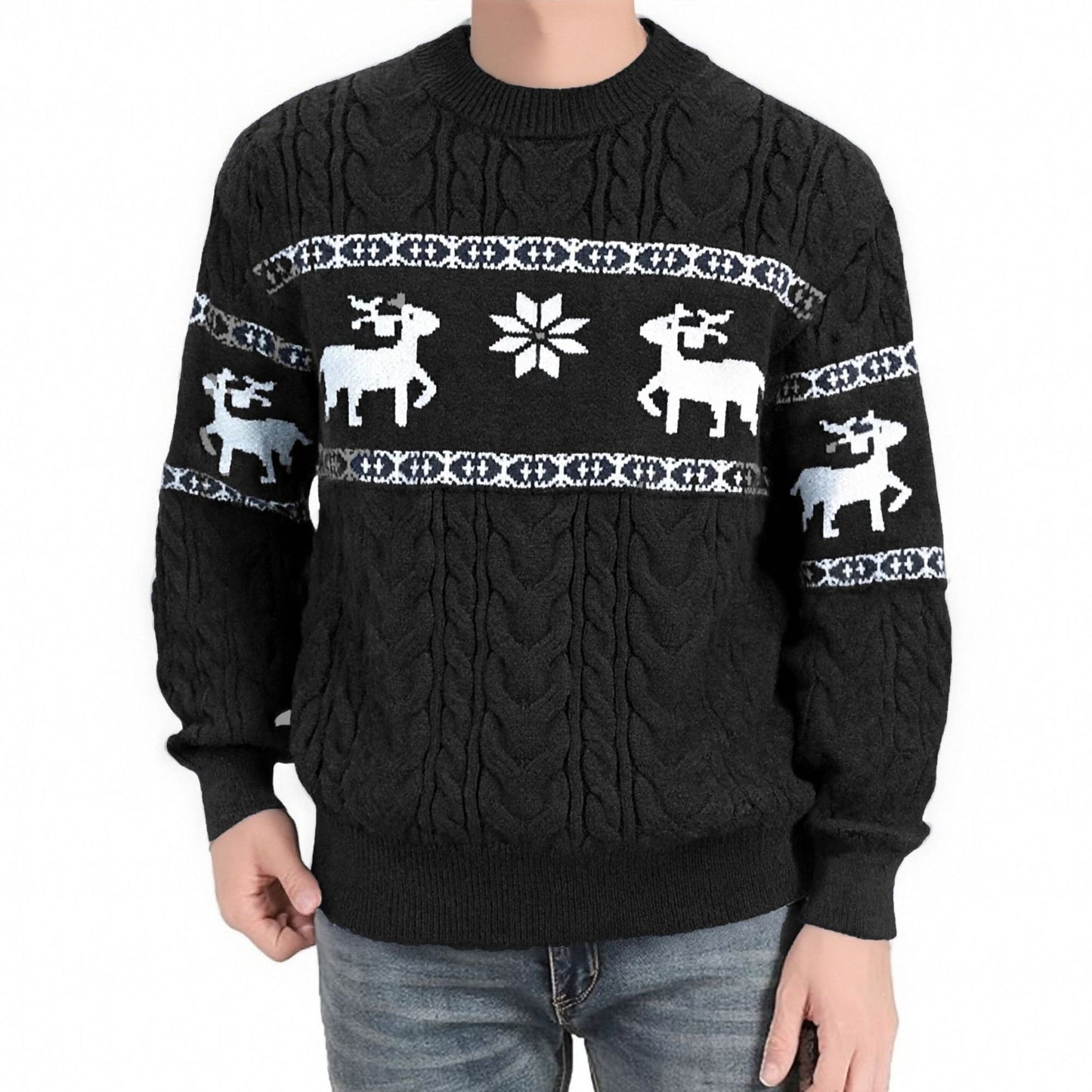 Round Neck Ugly Christmas Sweater - threadspired