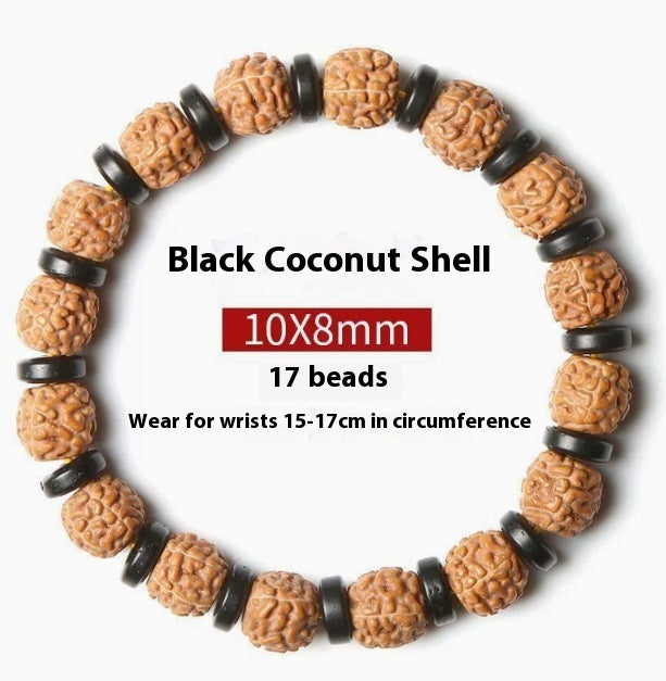 European And American Style Agate Beaded Bracelet Volcanic Stone Prayer Bracelet