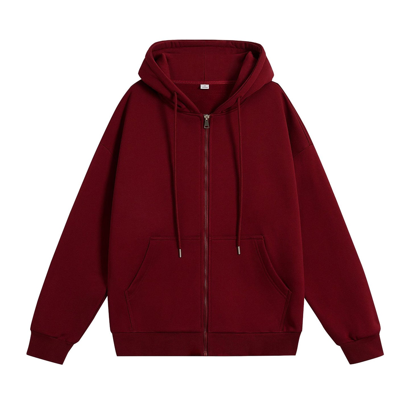 Double-zipper And Solid-color Long Sleeves Hoodie - threadspired
