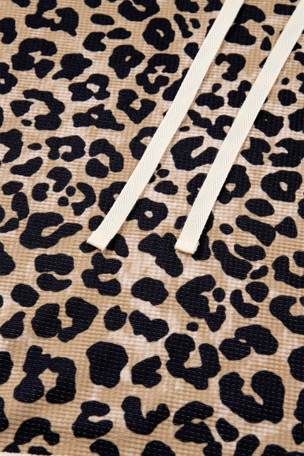 Loose Retro Leopard Print Hoodie - threadspired