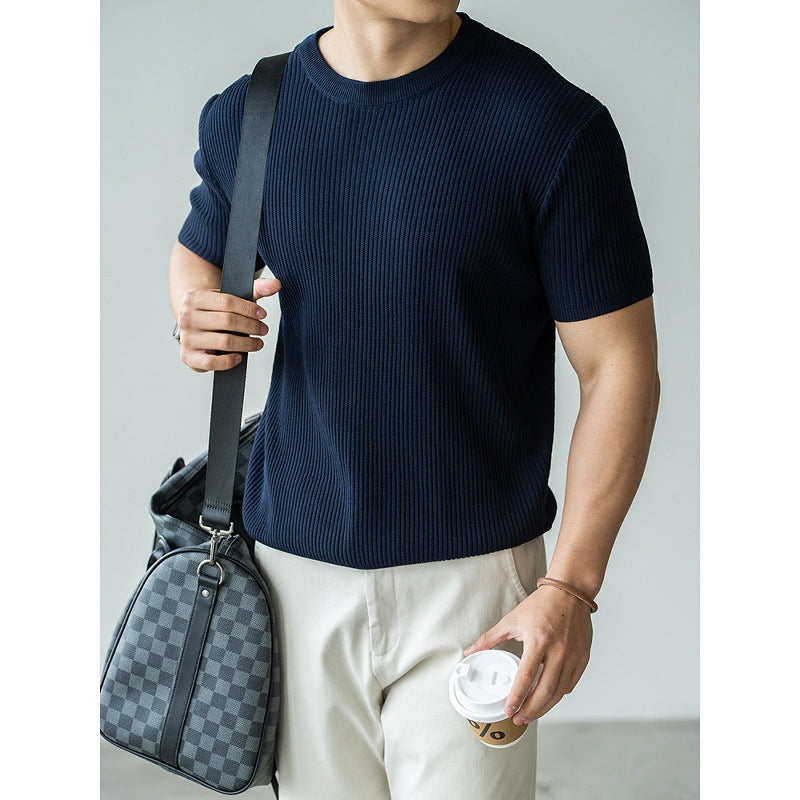 Slim-fit Ribbed Casual Top - threadspired