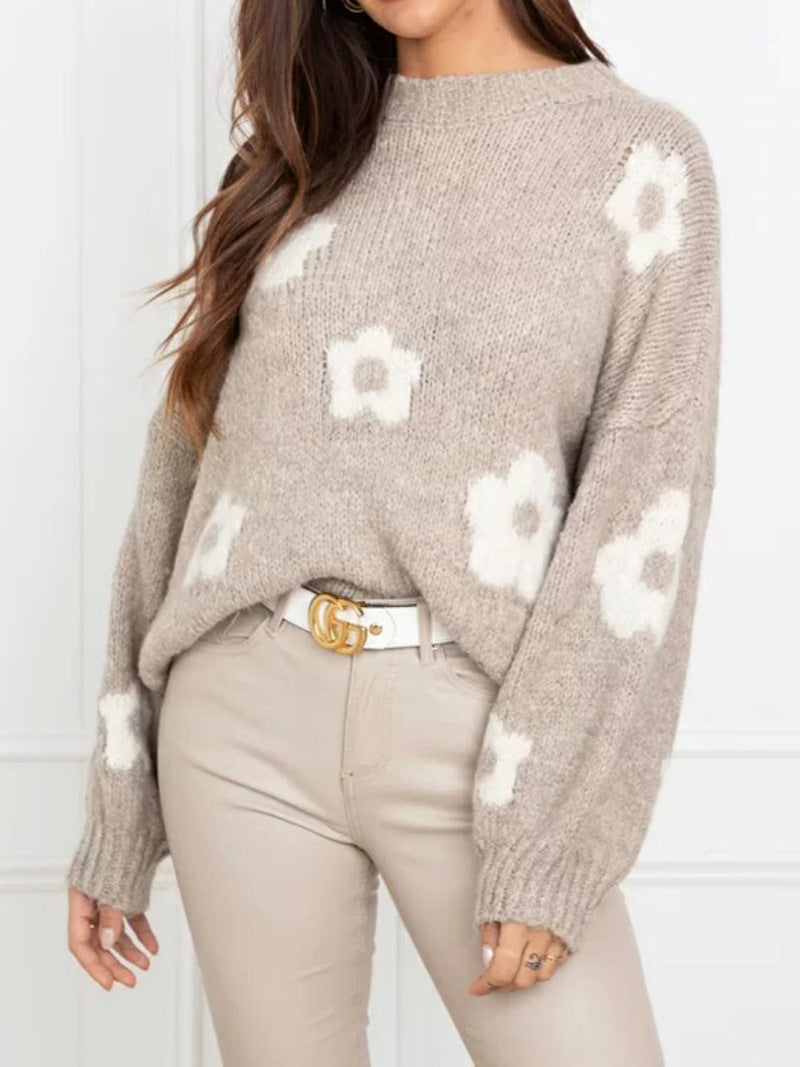 Sweaters, Women's Floral Sweater