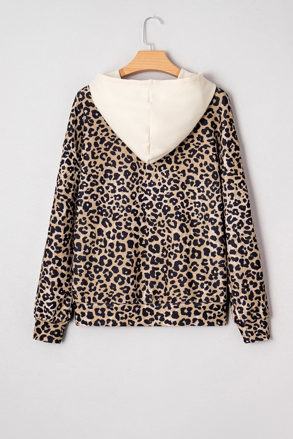 Loose Retro Leopard Print Hoodie - threadspired