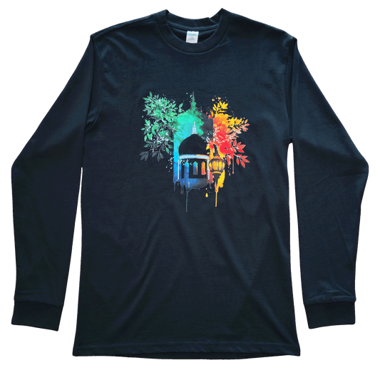 Drop Shoulder Full Sleeve - Black (Vibrant Mosque)