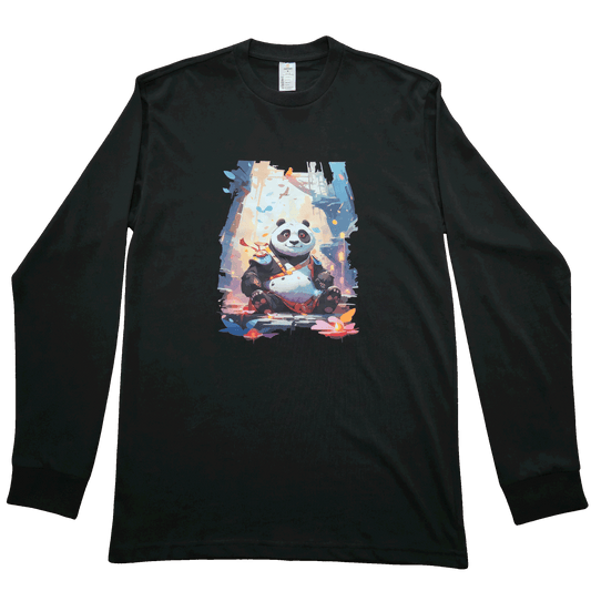 Drop Shoulder Full Sleeve - Black (Kungfu Panda)