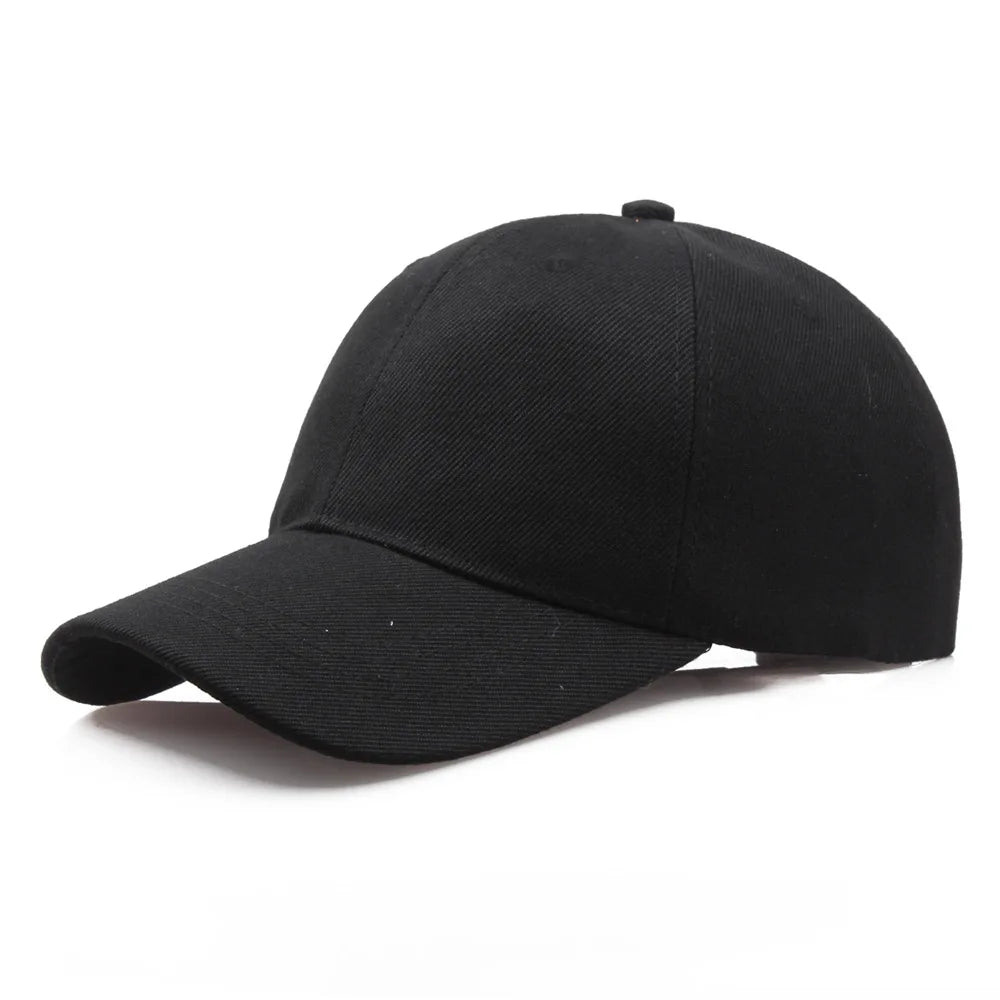 Black Cap Solid Color Baseball Cap Snapback Caps Casquette Hats Fitted