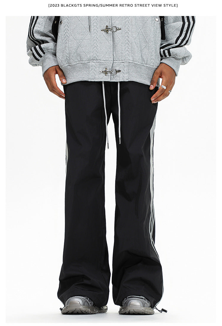 Striped Sports Casual Trousers - threadspired