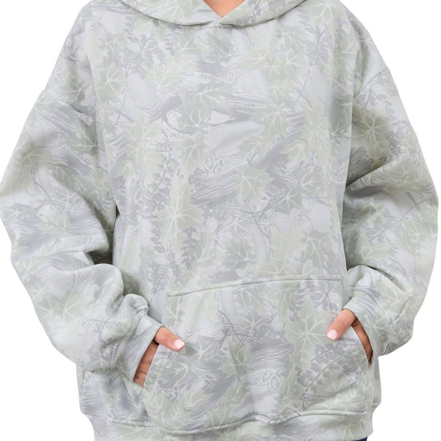 Maple Leaf Patterned Hoodie - threadspired