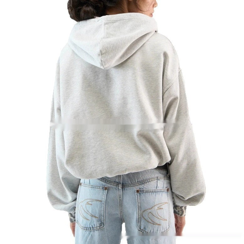 Camouflage Hooded Sweatshirt With Fake Two-piece Design - threadspired