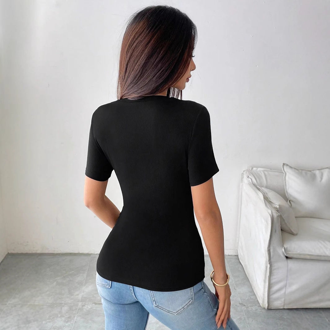 Round-Neck Short-Sleeve T-Shirt - threadspired