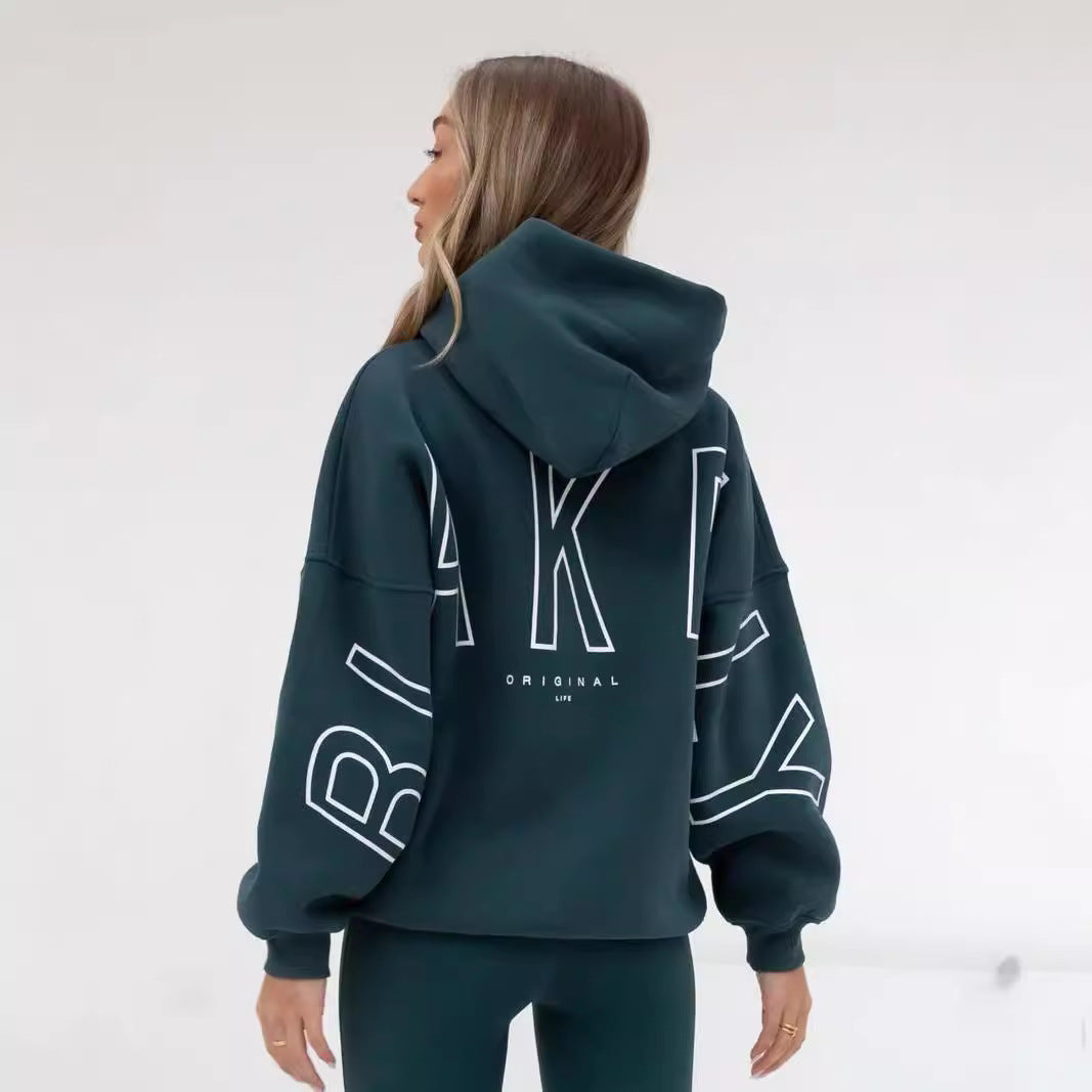 Thickened Long Sleeve Loose-fit Hoodie - threadspired